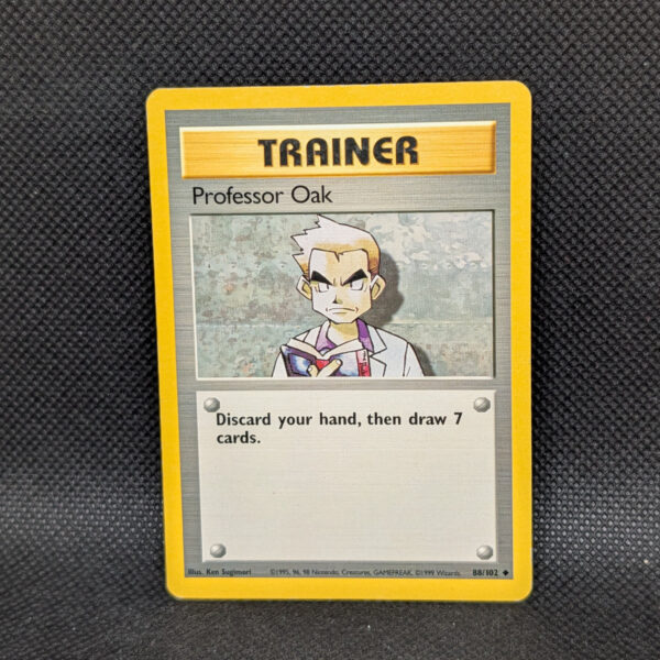 Pokémon Professor Oak Base Set 88/102 Unlimited Trainer · Lightly Played