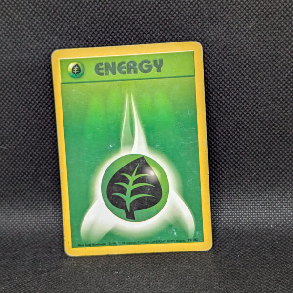 Pokémon Grass Energy Base Set 99/102 Common Unlimited · Lightly Played