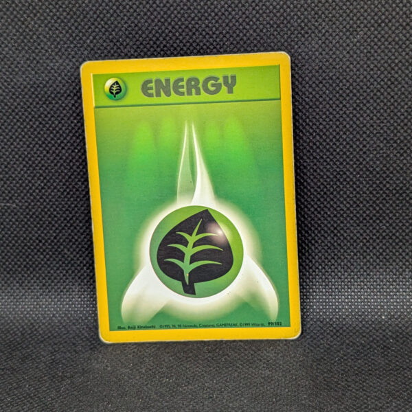 Pokémon Grass Energy Base Set 99/102 Common Unlimited · Lightly Played