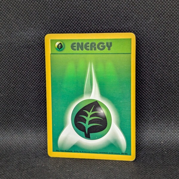Pokémon Grass Energy Base Set 99/102 Common · Lightly Played