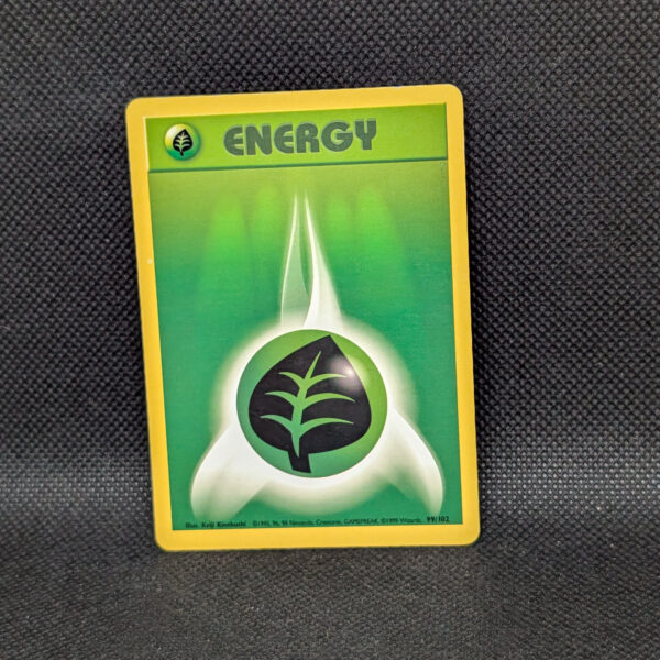 Pokémon Grass Energy Base Set 99/102 Common Unlimited · Lightly Played