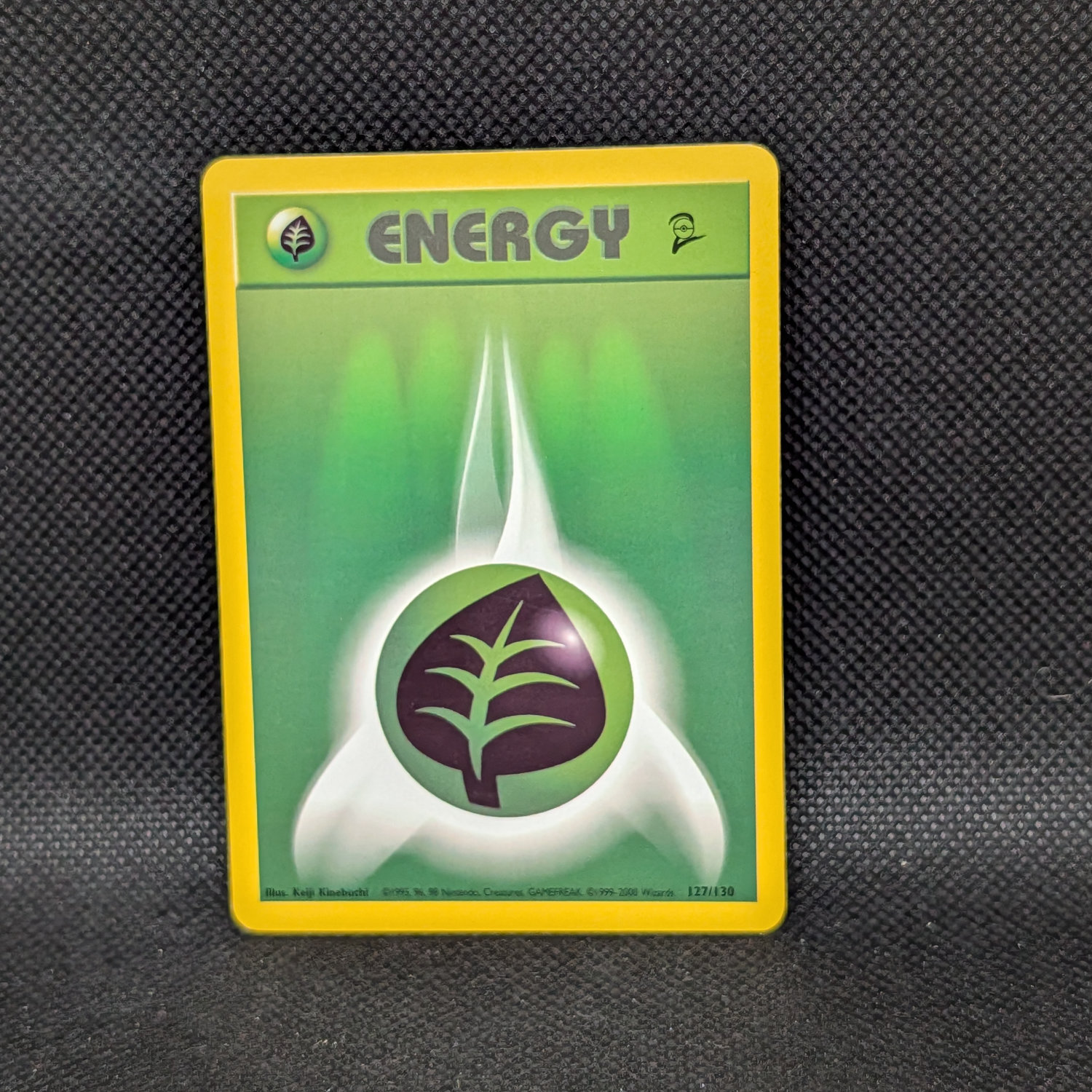 Pokémon Grass Energy Base Set 2 127/130 Common · Lightly Played