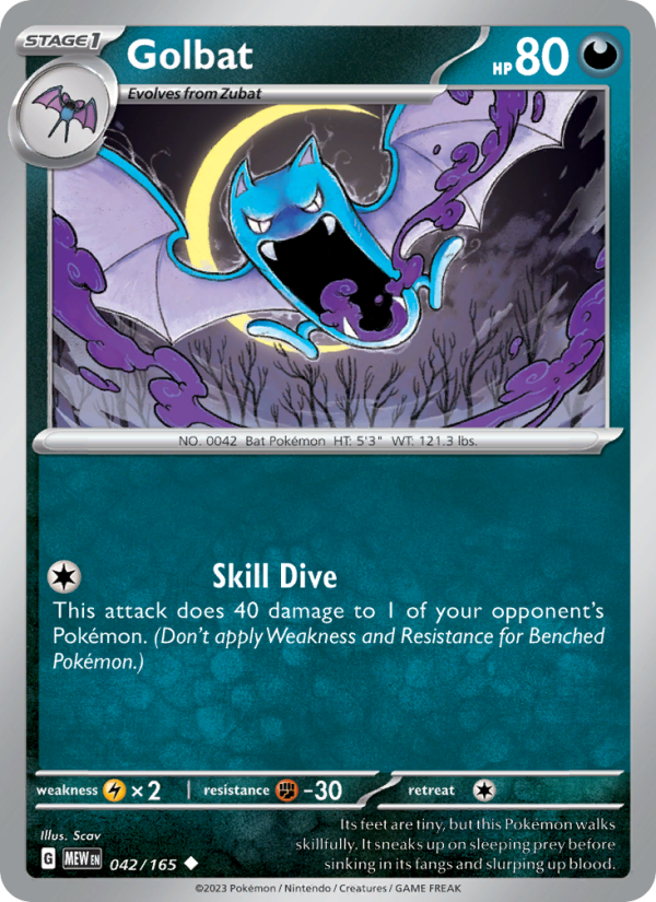 Golbat - 042/165 - Reverse Holo - Pokémon 151