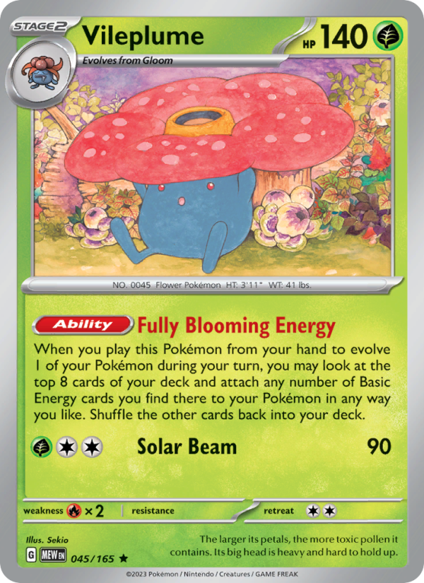 Vileplume - 045/165 - Holo - Pokémon 151