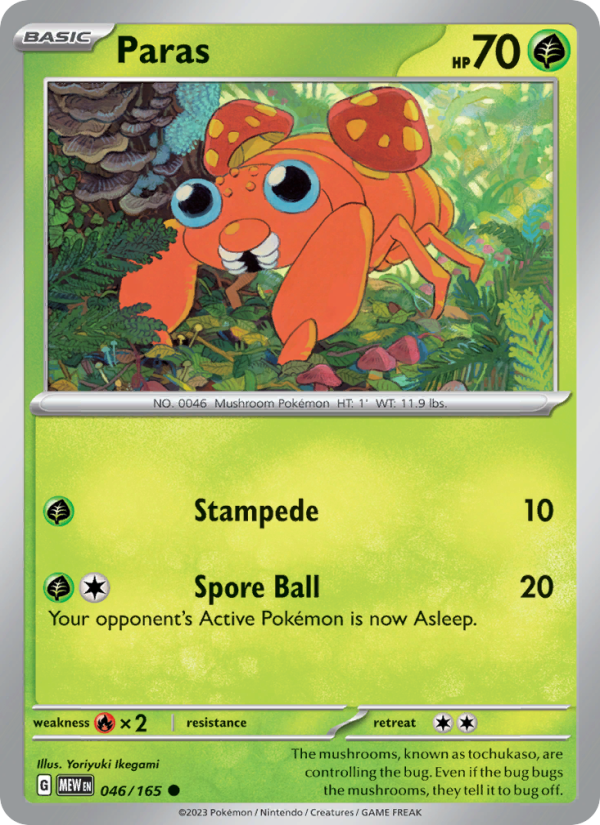 Paras - 046/165 - Reverse Holo - Pokémon 151