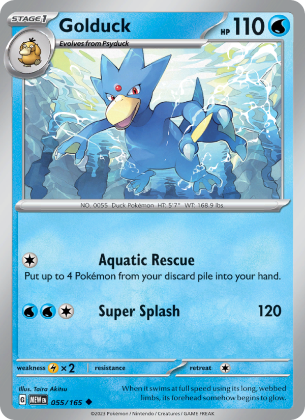Golduck - 055/165 - Reverse Holo - Pokémon 151
