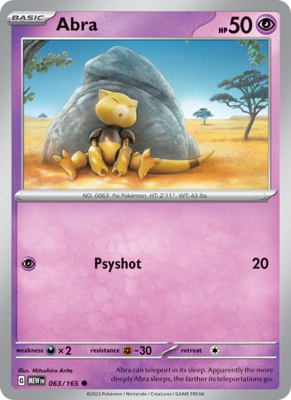 Abra - 063/165 - Reverse Holo - Pokémon 151