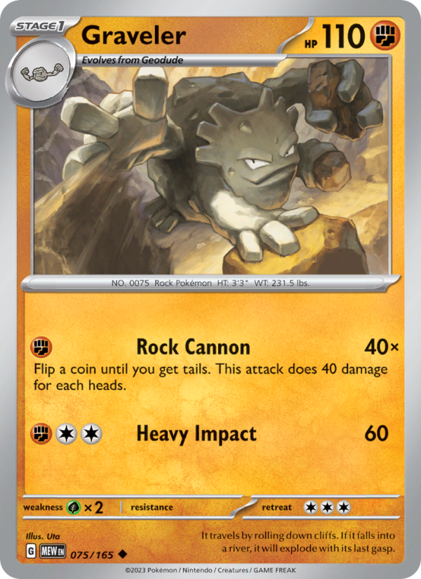 Graveler - 075/165 - Non-Holo - Pokémon 151