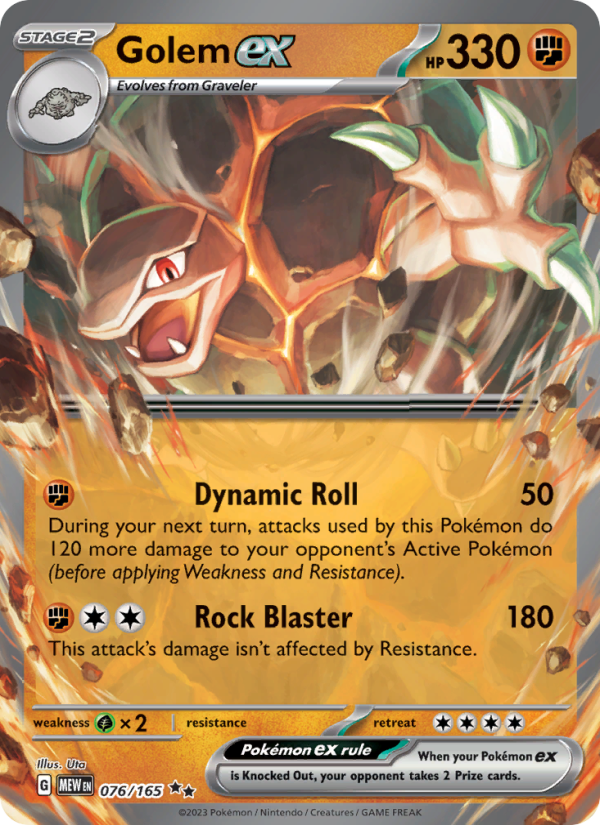 Golem ex - 076/165 - Holo - Pokémon 151