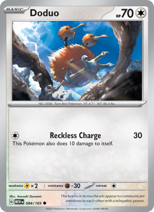 Doduo - 084/165 - Non-Holo - Pokémon 151