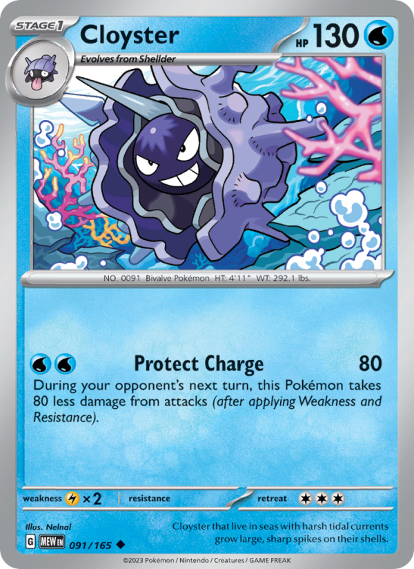 Cloyster - 091/165 - Non-Holo - Pokémon 151