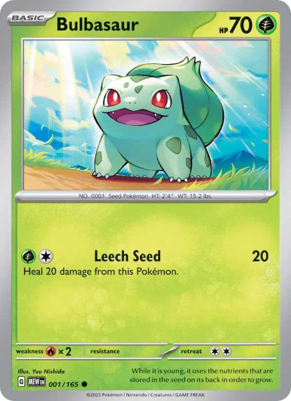 Bulbasaur - 001/165 - Non-Holo - Pokémon 151