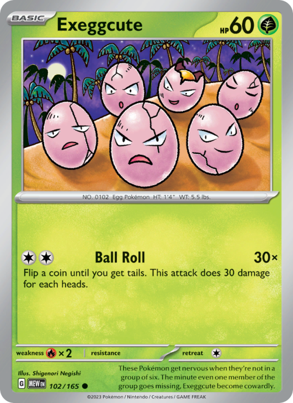 Exeggcute - 102/165 - Reverse Holo - Pokémon 151