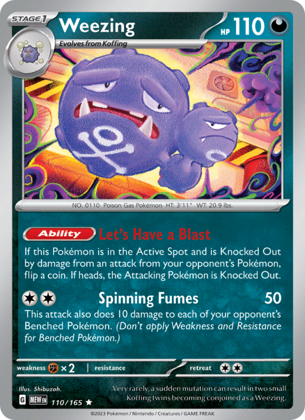 Weezing - 110/165 - Holo - Pokémon 151