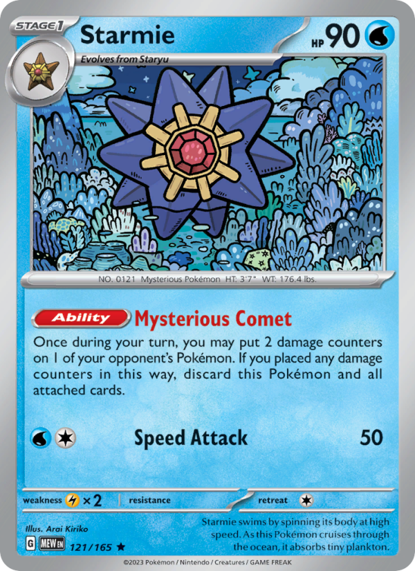 Starmie - 121/165 - Reverse Holo - Pokémon 151