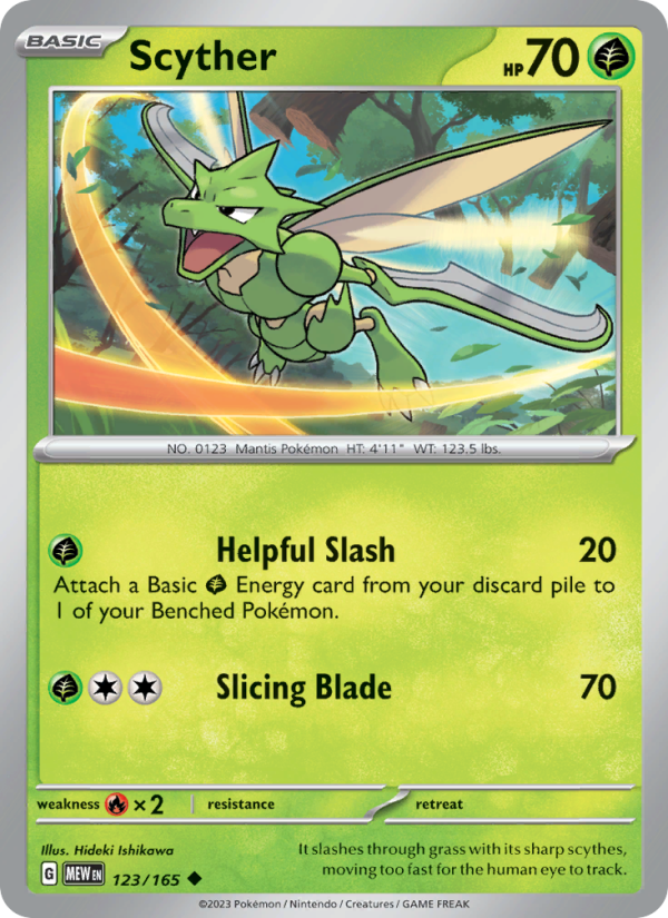 Scyther - 123/165 - Reverse Holo - Pokémon 151
