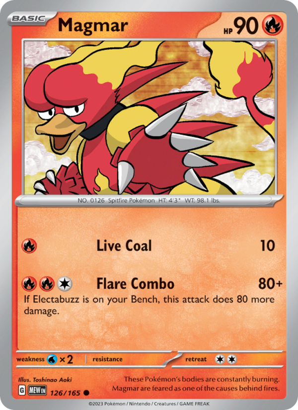 Magmar - 126/165 - Reverse Holo - Pokémon 151