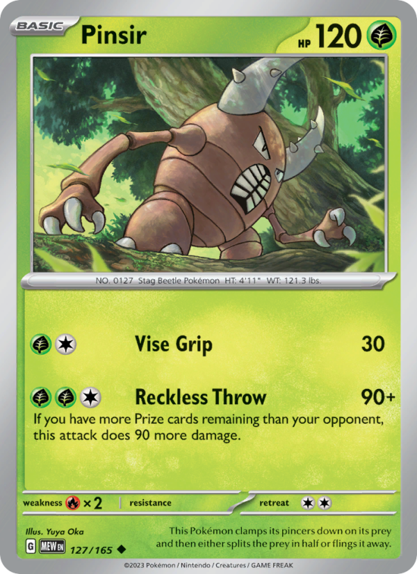 Pinsir - 127/165 - Reverse Holo - Pokémon 151