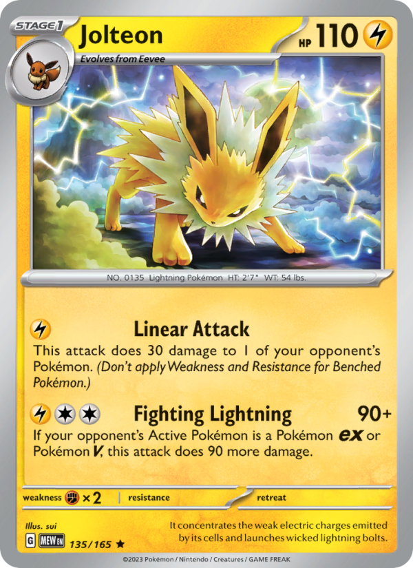 Jolteon - 135/165 - Reverse Holo - Pokémon 151