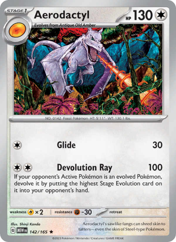 Aerodactyl - 142/165 - Reverse Holo - Pokémon 151