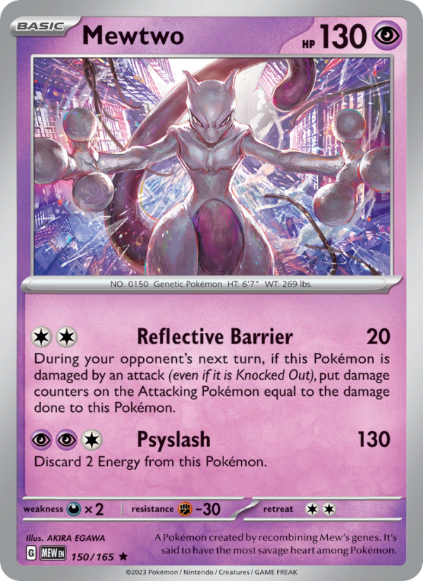 Mewtwo - 150/165 - Reverse Holo - Pokémon 151