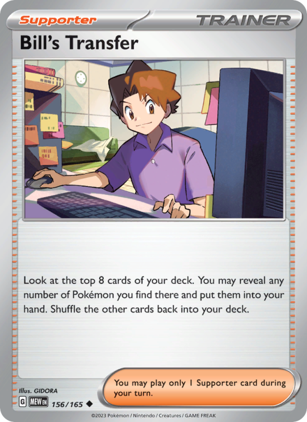 Bill's Transfer - 156/165 - Reverse Holo - Pokémon 151