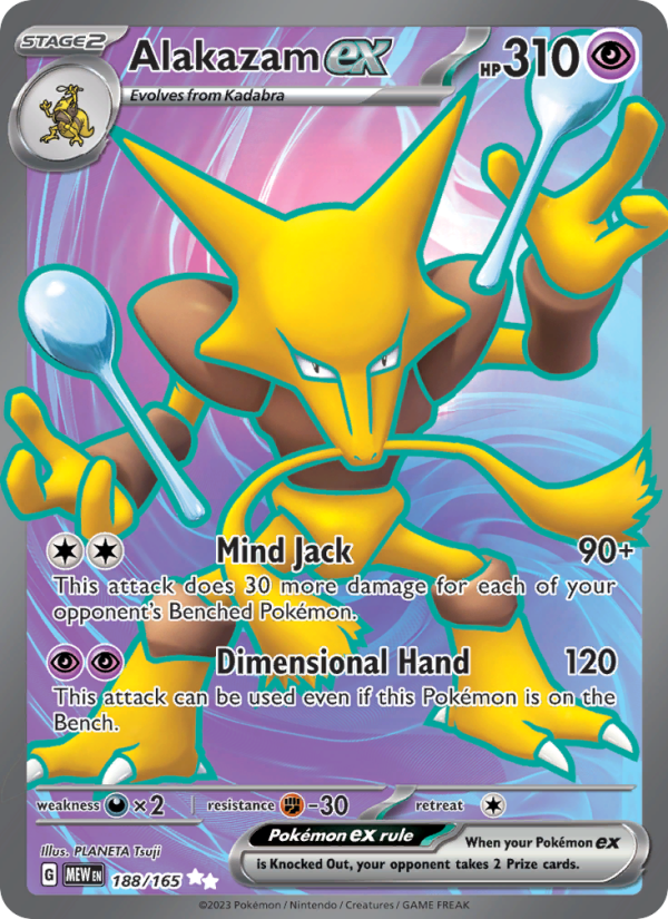 Alakazam ex - 188/165 - Holo - Pokémon 151