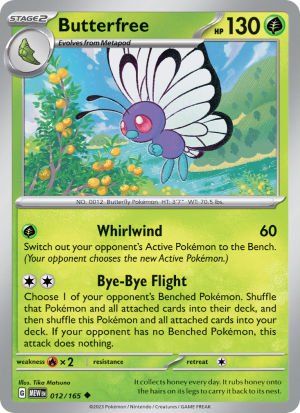 Butterfree - 012/165 - Non-Holo - Pokémon 151
