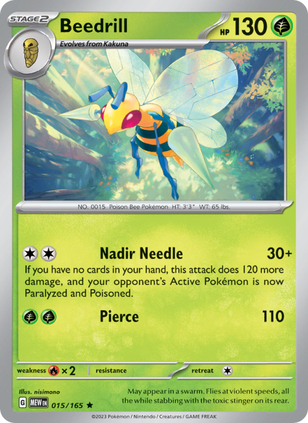 Beedrill - 015/165 - Holo - Pokémon 151