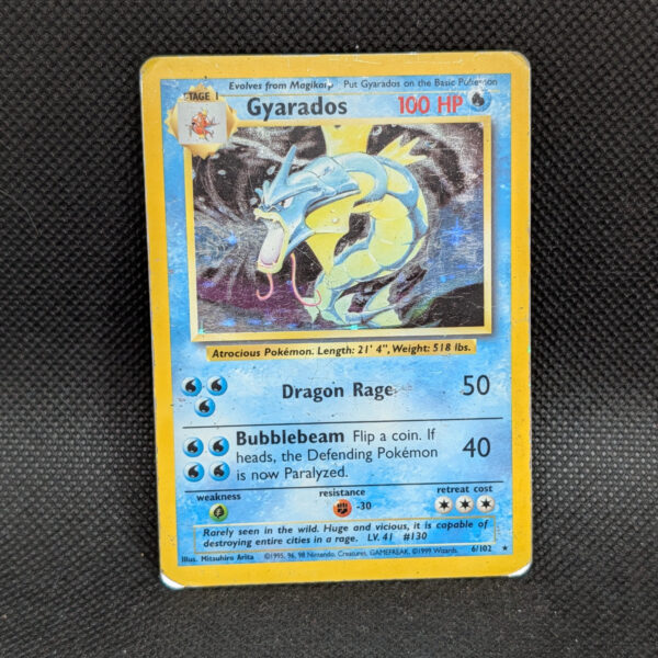 Pokémon Gyarados Base Set 6/102 Holo Rare Unlimited · Heavily Played