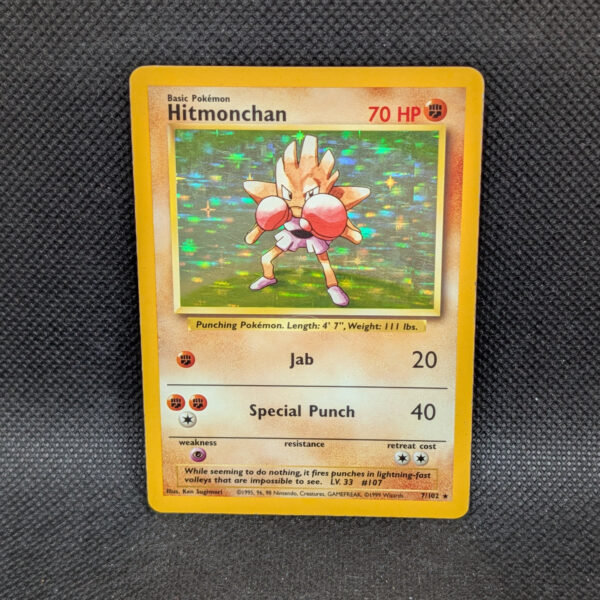 Pokémon Hitmonchan Base Set 7/102 Holo Rare Unlimited · Lightly Played