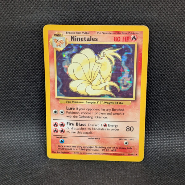 Pokémon Ninetales Base Set 12/102 Holo Rare Unlimited · Lightly Played