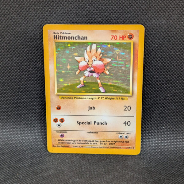 Pokémon Hitmonchan Base Set 7/102 Holo Rare · Moderately Played