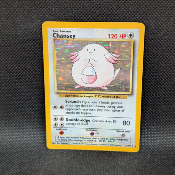 Pokémon Chansey Base Set 3/102 Holo Rare Unlimited · Lightly Played