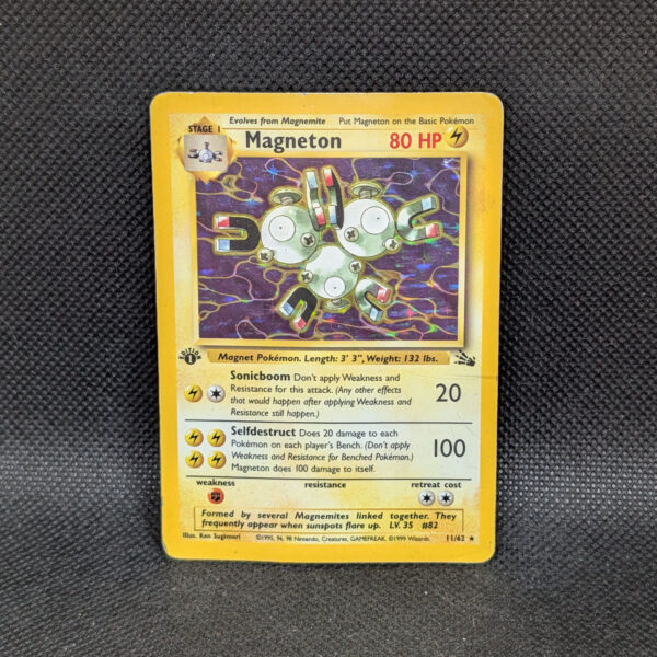 Pokémon Magneton FOssil Set 11/62 1st Edition Holo Rare · Lightly Played