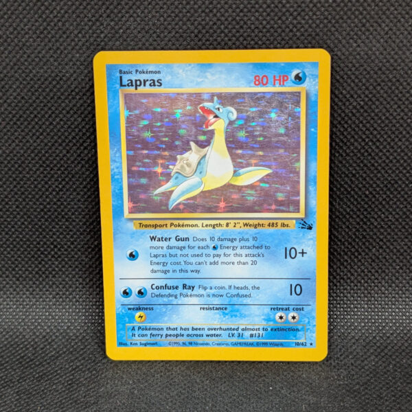 Pokémon Lapras Fossil Set 10/62 Holo Rare Unlimited · Lightly Played
