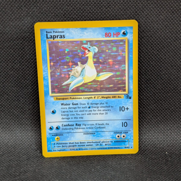 Pokémon Lapras Fossil Set 10/62 Holo Rare Unlimited · Near Mint
