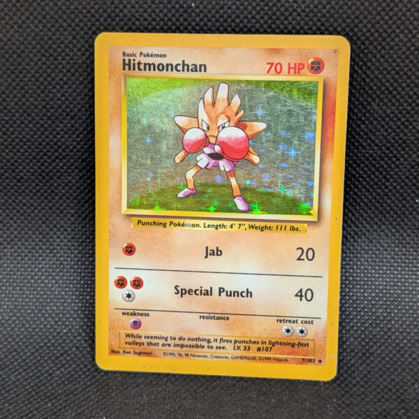 Pokémon Hitmonchan Base Set 7/102 Holo Rare Unlimited · Lightly Played