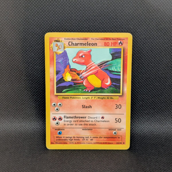 Pokémon Charmeleon Base Set 24/102 Uncommon · Lightly Played