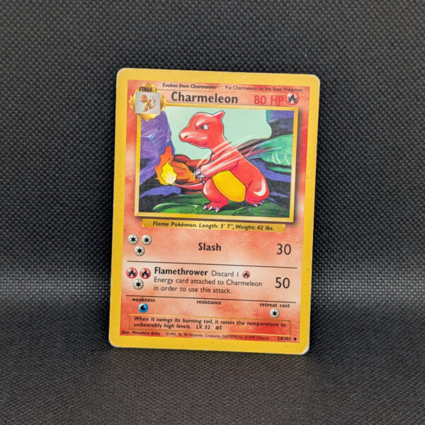Pokémon Charmeleon Base Set 24/102 Uncommon · Lightly Played 1999