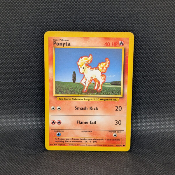 Pokémon Ponyta Base Set 60/102 Common Unlimited · Lightly Played
