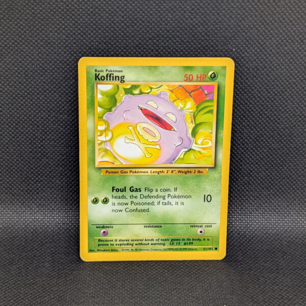 Pokémon Koffing Base Set 51/102 Common · Lightly Played Unlimited