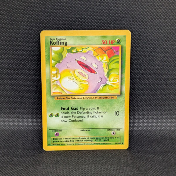 Pokémon Koffing Base Set 51/102 Common · Lightly Played Unlimited