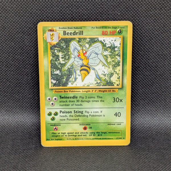 Pokémon Beedrill Base Set 17/102 Rare Unlimited · Lightly Played