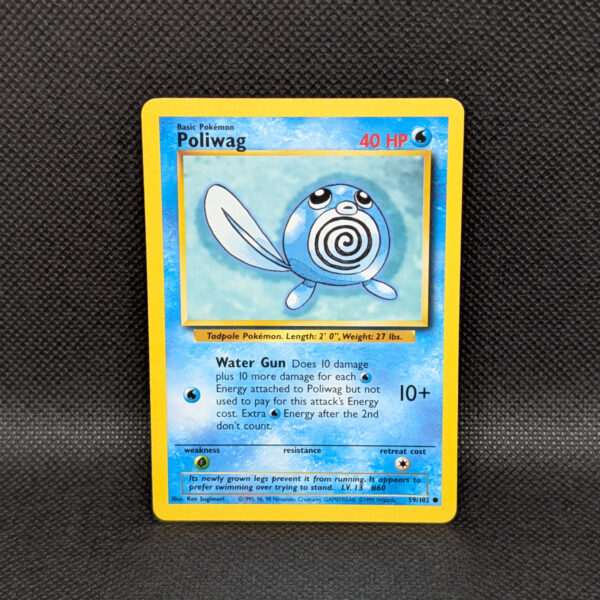 Pokémon Poliwag Base Set 59/102 Common · Lightly Played Unlimited