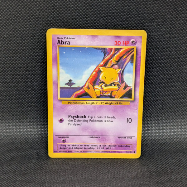Pokémon Abra Base Set 43/102 Common · Lightly Played Unlimited English