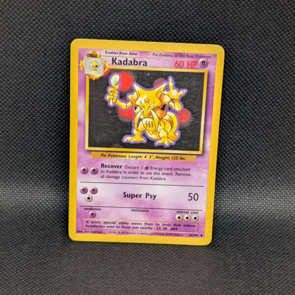 Pokémon Kadabra Base Set 32/102 Uncommon · Lightly Played · Unlimited
