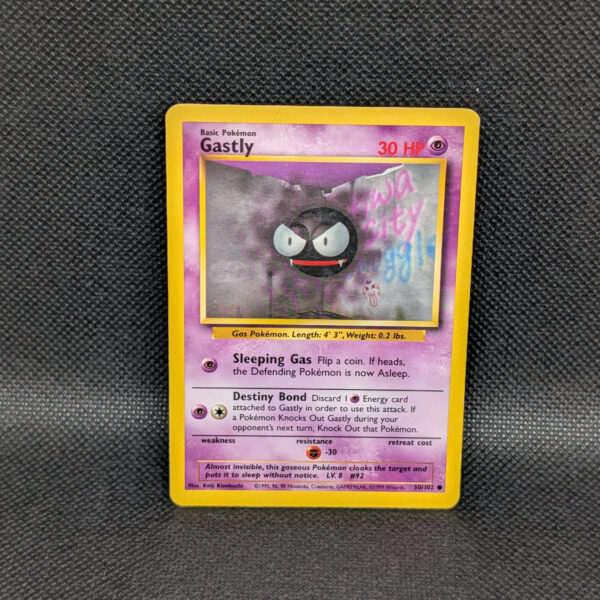 Pokémon Gastly Base Set 50/102 Common · Lightly Played Unlimited