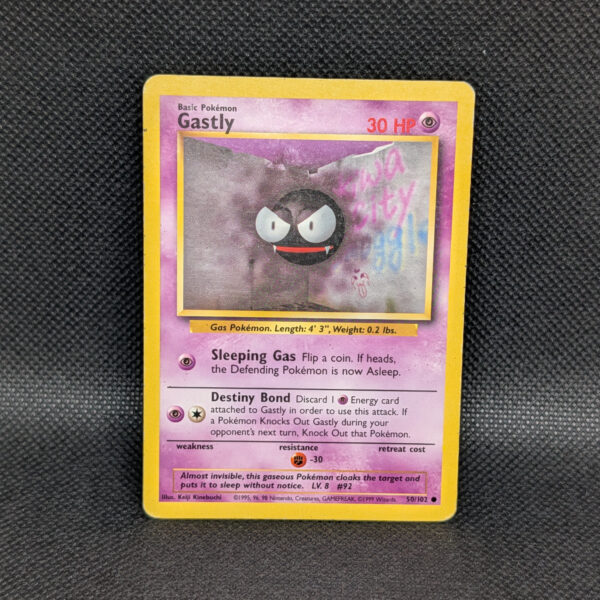 Pokémon Gastly Base Set 50/102 Common · Heavily Played