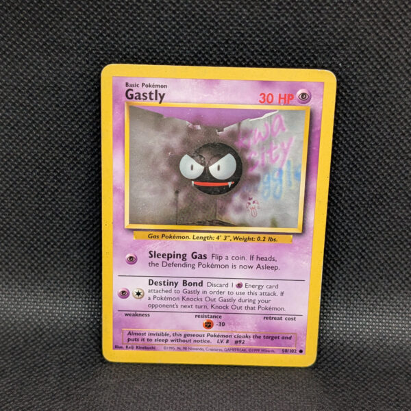 Pokémon Gastly Base Set 50/102 Common · Heavily Played